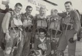 Lemoore High School grad Joe Lahargoue standing, second from left, during service in Korea. He also flew missions in World War II and Vietnam during a long career.